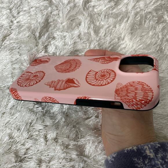 Burga Phone Case Shells Pink w Red Designs - Picture 5 of 6